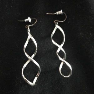 Silver Spiral Earings